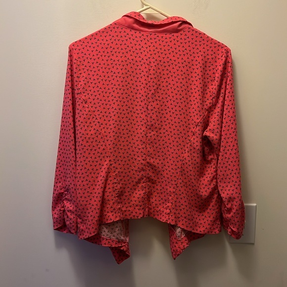 Maurices Coral Patterned light weight Blazer size large - Picture 5 of 10